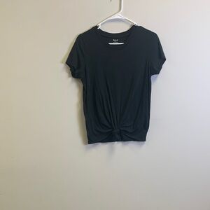 Madewell Black Short Sleeve Knot Tee